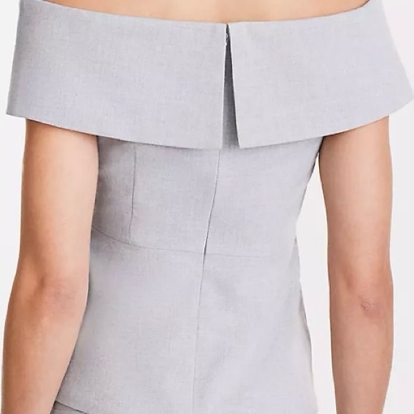 LOFT Elegant White Off-Shoulder Top - Picture 3 of 7